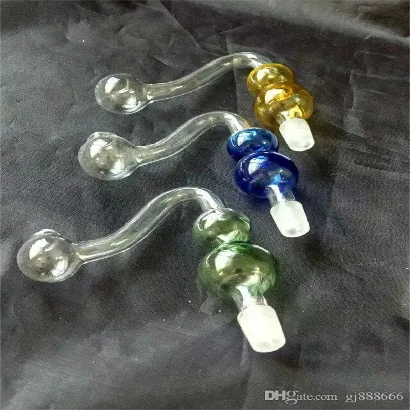 Hosahs Gourd Pot Glass Bongs Accessories Glass Rökrör Färgglada mini Multi-färg