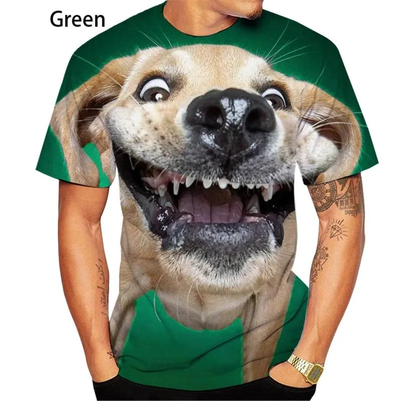 Erkek Tişörtleri Yaz Erkekler/Kadınlar Komik 3d Köpek T-Shirt Sevimli Alman Çoban Sokağı Serin Kısa Kol Üst Boyu XS-5XL