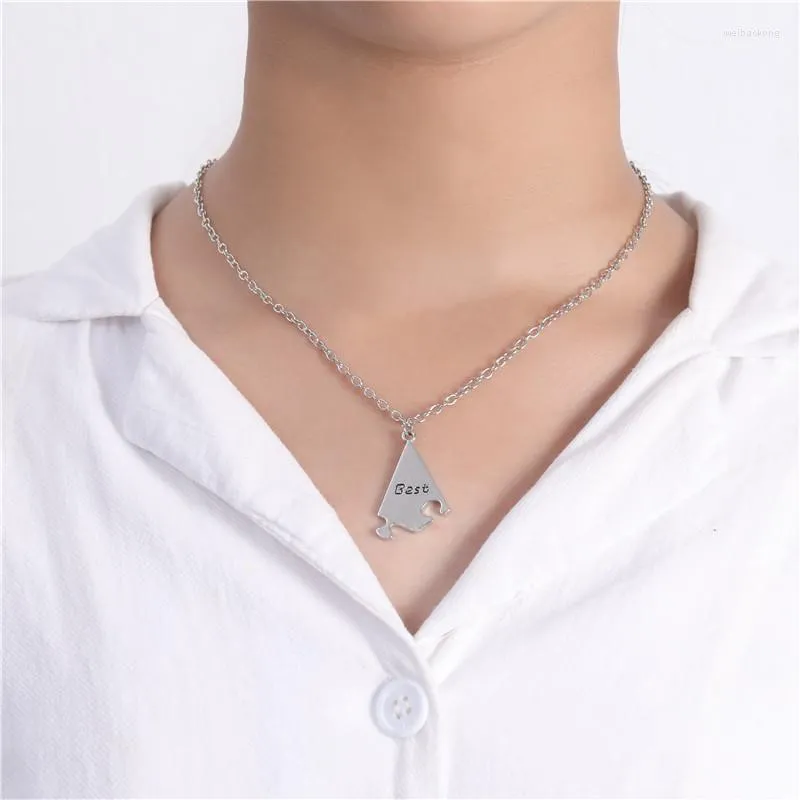 Anhänger Halsketten 4 Stück Spleißlegierung Choker Mode Freund für immer Freundschaft BFF Persönlichkeit Halskette für Unisex 20021