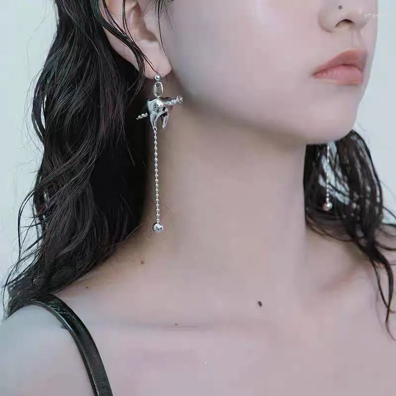 Dangle Earrings 1pc Creative Punk Teeth Chain Tassel Unique Unusual Hip Hop Tooth Korean Earring For Women Girls 2023 Harajuku Jewelry