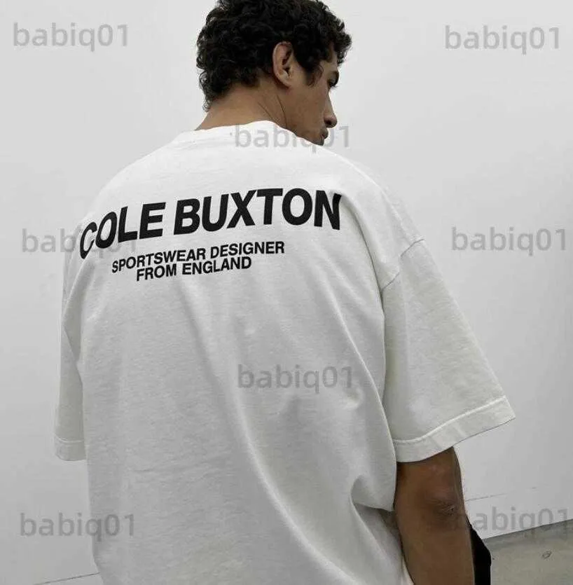 T-shirts Hommes 2022SS Cole Buxton Tee Hommes Femmes 1 1 T-shirt de haute qualité Slogan Imprimer T-shirt surdimensionné Tops T230321