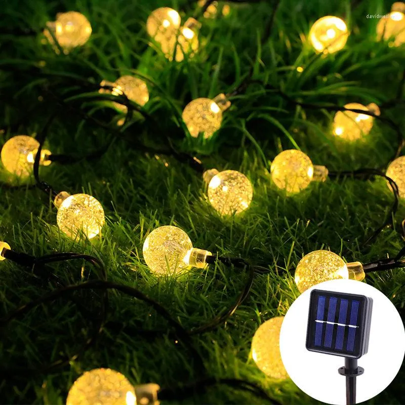 Strings Solar Outdoor LED LED Garland 5m 20LLD Light Light Dekoracje choinki dla domu Navidad 2023 Rok 2024 Ogród