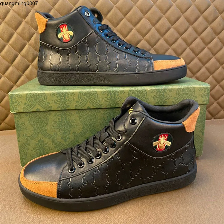 Luxuriöse Designer-Sneaker für Herren, echtes High-End-Leder, klassisch, aus Rindsleder, hoch mercerisiertes Canvas, mkjkk gm70000000029