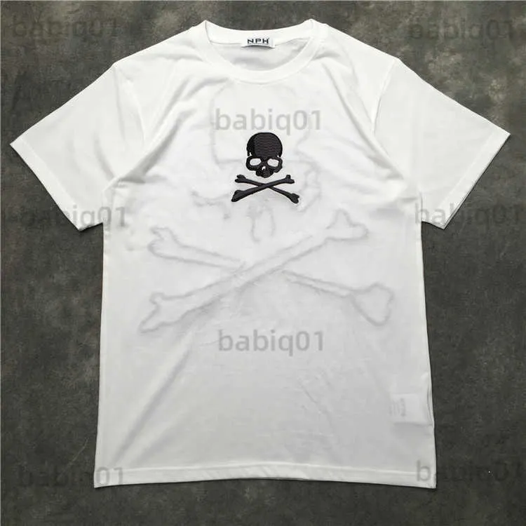 Men's T-Shirts New luxury Men Mastermind T Shirts Embroidered skull bone Casual T-Shirt Hip Hop Skateboard Street Cotton T-Shirts Tee Top #Z7 T230321