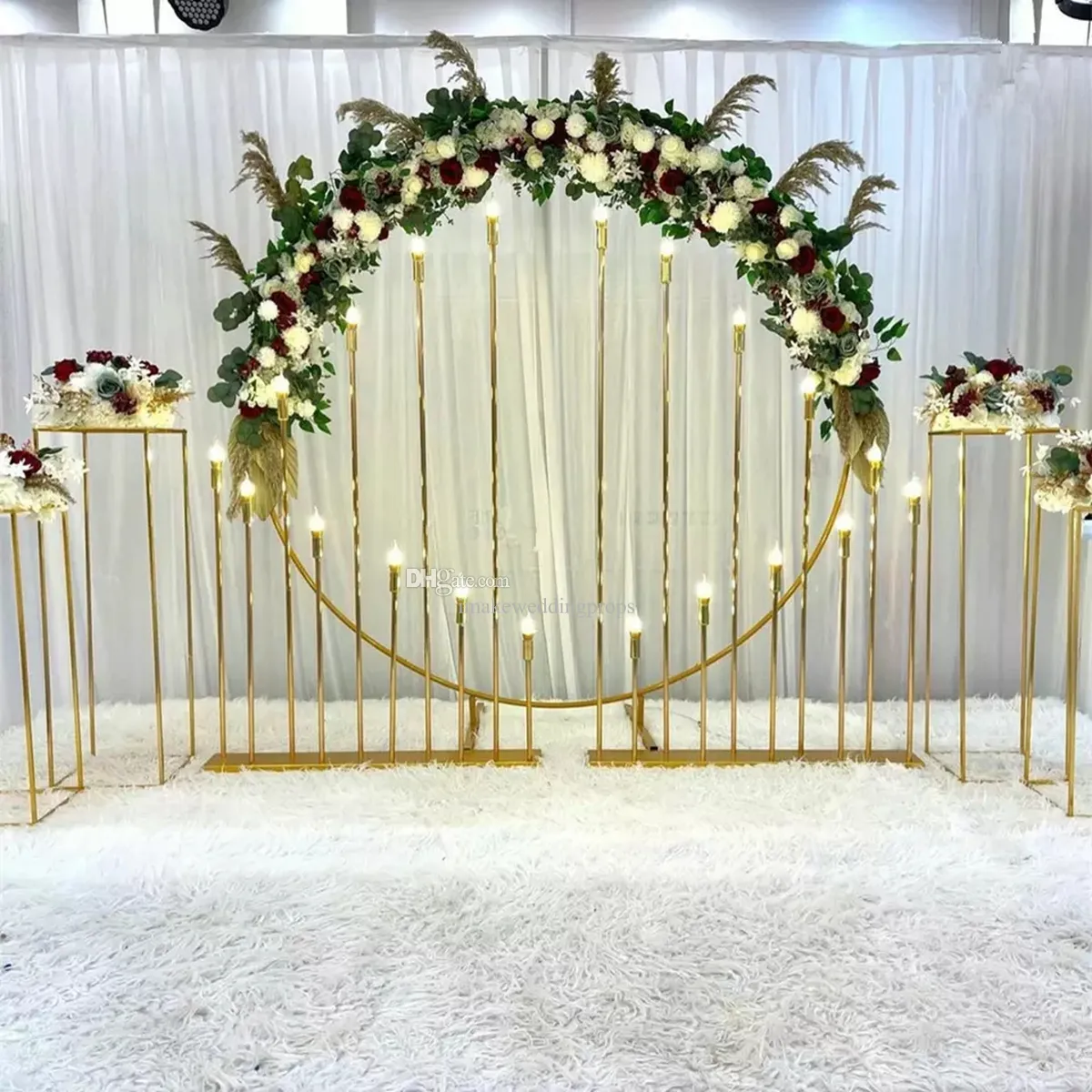 Tiered Tray Decor No Flowers Wedding Supplies 10 Heads Stand Candlestick  Metal Gold Table Flower Rack Centerpiece Walkway Pillar For Wedding  Backdrop Stage Tiered Tray Decoration 679 From Imakeweddingprops, $681.44