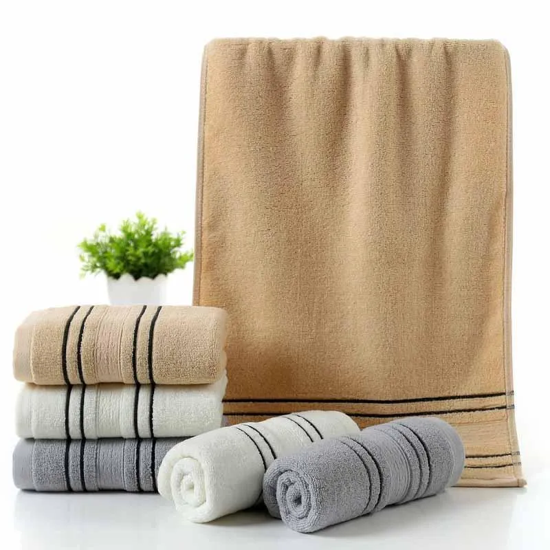 Handtuch 75x35 Gesicht Handtücher für Erwachsene 32YARN DICK Jacquard Baumwollstreifen Schnell trocken