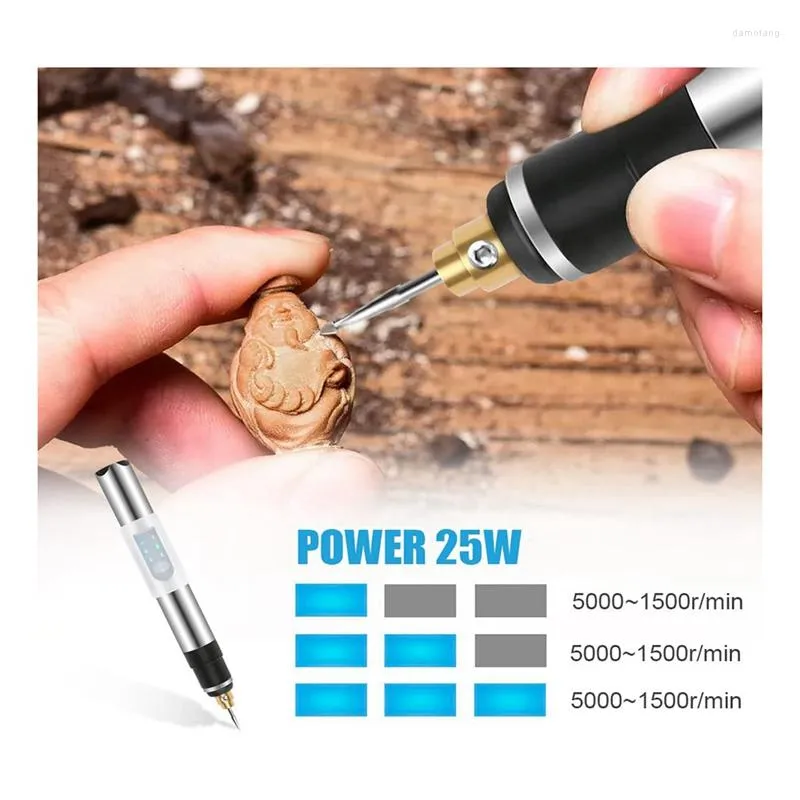 Electric Engraving Pen 280mAh Cordless Micro Carving Pen with 3 Adjustable  Speed