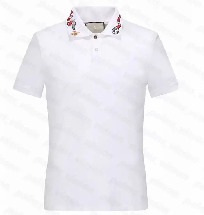 guccie 2022 Mens Unique designers Polos Shirts For Man High Street Italy Embroidery Garter Snakes Little Bees Printing Brands Clothes Cottom Clothing Tees