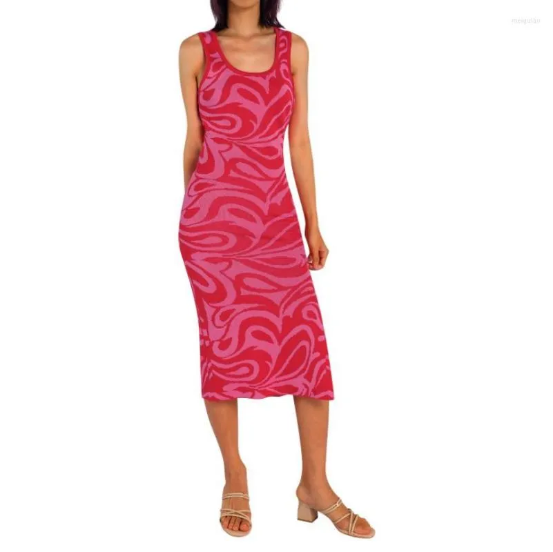 Casual jurken dames mouwloze maxi -jurk sexy damast print criss kruis backless split zoom breierank