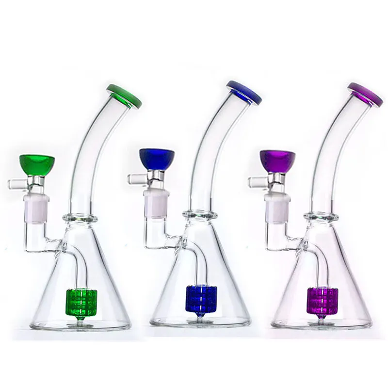 Goedkoopste driehoek Glas Bong Hookah Bbubbler Waterpijpen Inline Matrix PERC beker Bong Recycler Dab Rig Ash Catcher met glazen oliebrander Pijp DHL Gratis