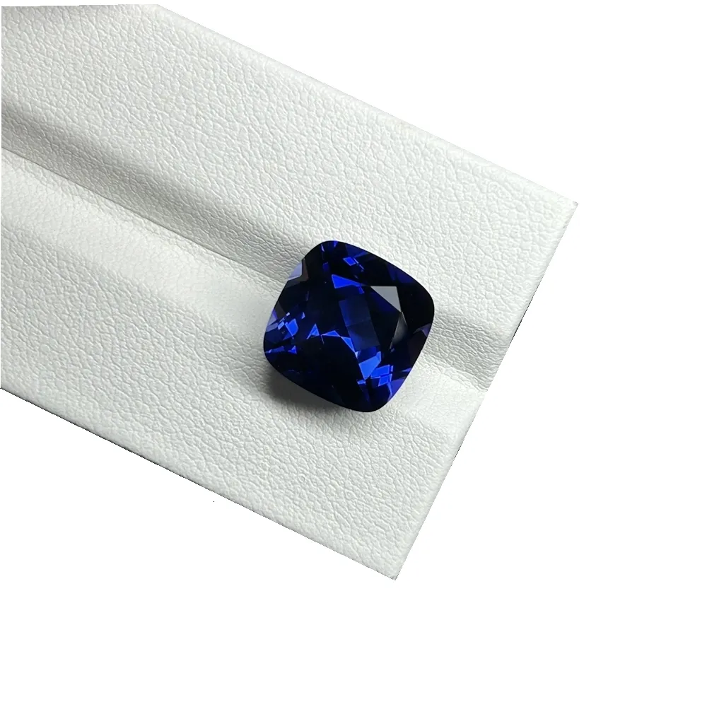 Loose Diamonds Meisidian 9X9mm 4 Cushion Corundum Royal Blue Sapphire 230320