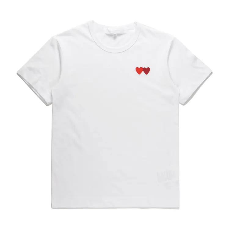 Słynna designerska koszulka czerwona miłość słuchaj tee męskie mody mody grę parę tshirt swobodne krótkie t-shirty T-shirty streetwear Hip-Hop Tops