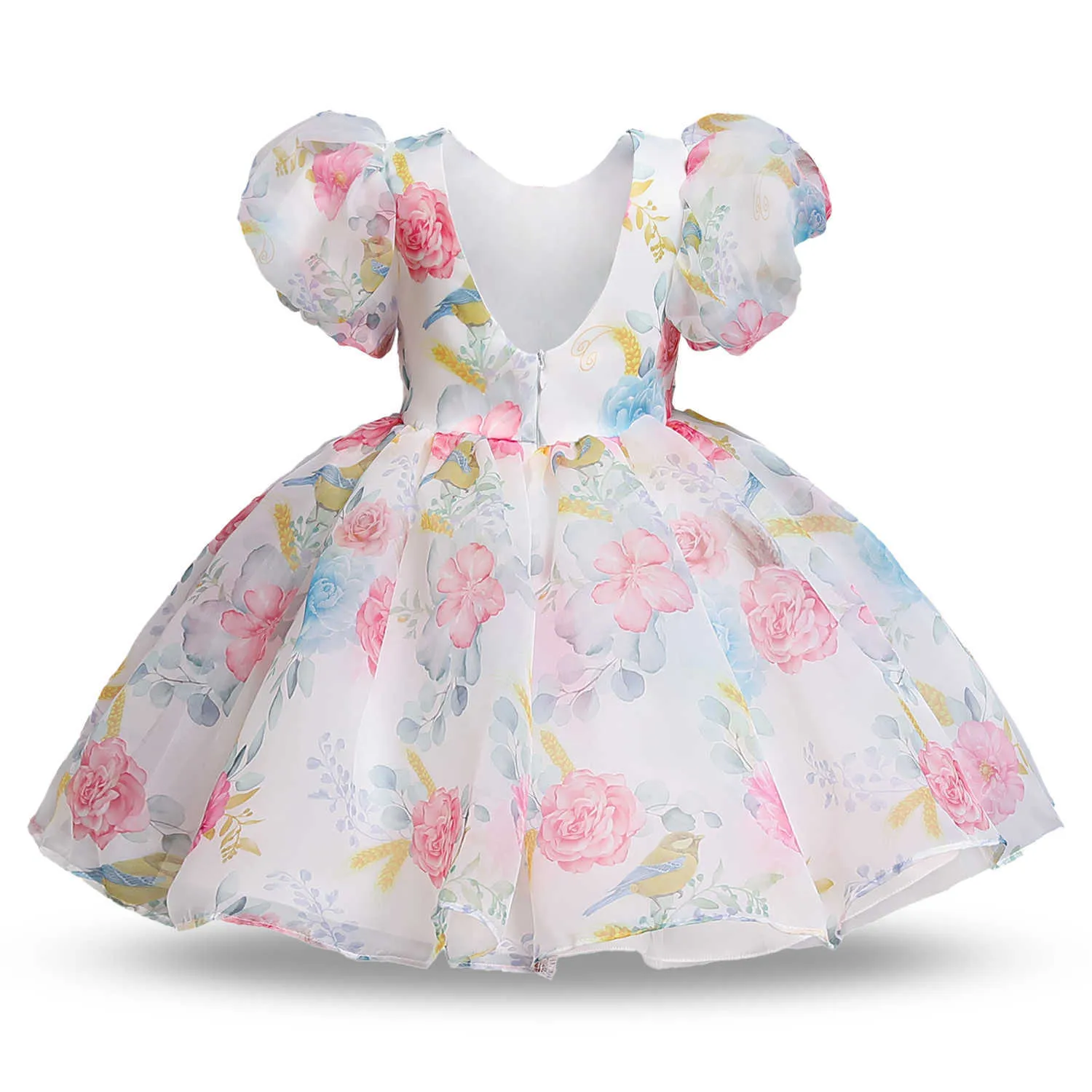 Robes de fille Fluffy Noël Filles Princesse Robe Fleur Nouvel An Bébé Enfants Fête De Mariage Robe De Bal Tulle Élégant Été Enfants Robes