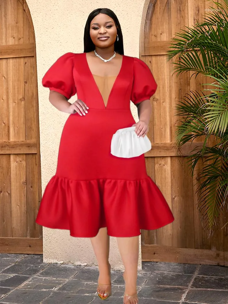 red dresses midi