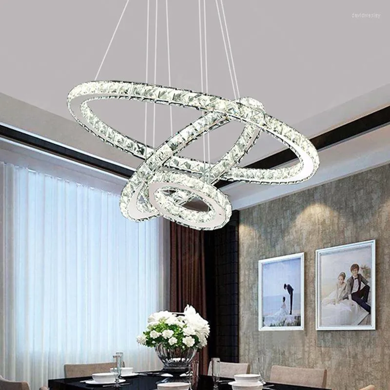 Kronleuchter Moderne LED Kronleuchter Kristall Ring Innenbeleuchtung Glanz Loft Licht Für Wohnzimmer Schlafzimmer Küche Fixture Lichter