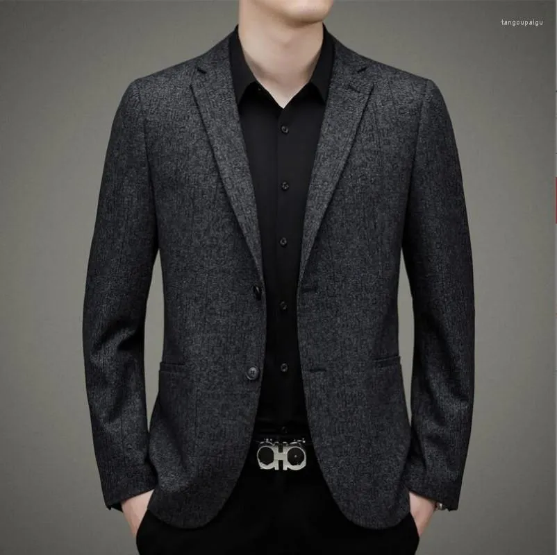 Costumes pour hommes haut de gamme marque de créateur décontracté mode plaine élégant Blazer veste classique affaires à la mode costume manteau vêtements pour hommes