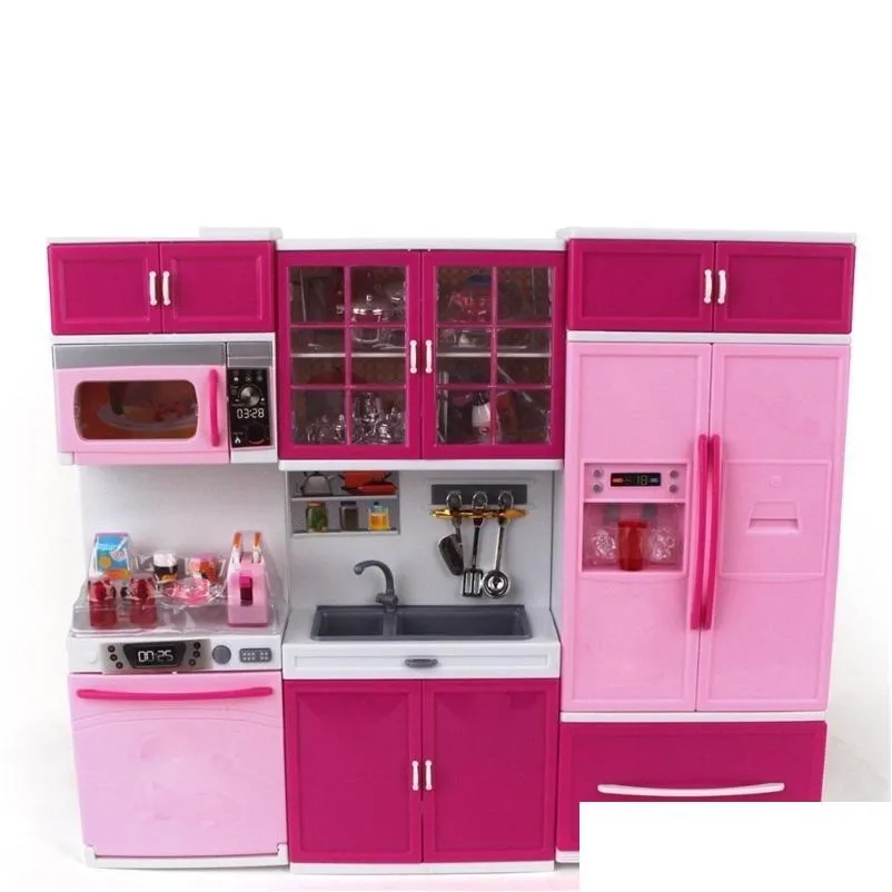 Cucine Giocare Cibo Bambini Grandi Bambini / 27S Cucina Con Suono E Luce Ragazze Finta Giocattolo Da Cucina Set Rosa Simation Armadio Regalo Dhae1