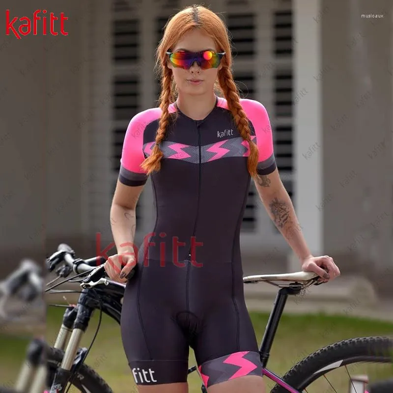 Ensembles de course KafiCycling vêtements pour les mêmes Couples cyclisme ensemble femmes Jersey bavoirs Kombinezon Damski vélo à manches courtes combinaison