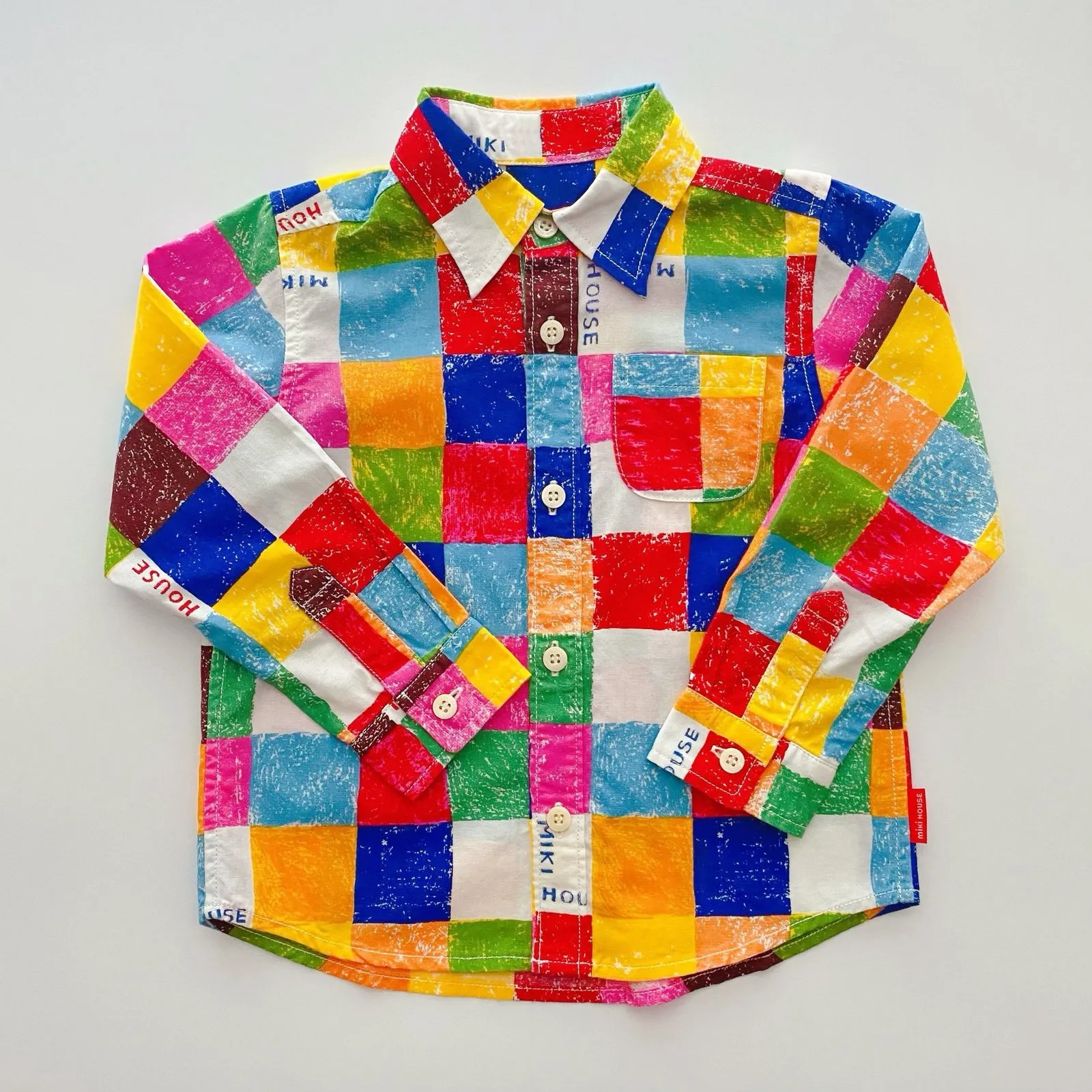 Chemises pour enfants Blouse Vêtements pour enfants Automne Chemise en popeline de coton Tissu Garçons et filles Color Block Chemise à manches longues 2-8Y 230321
