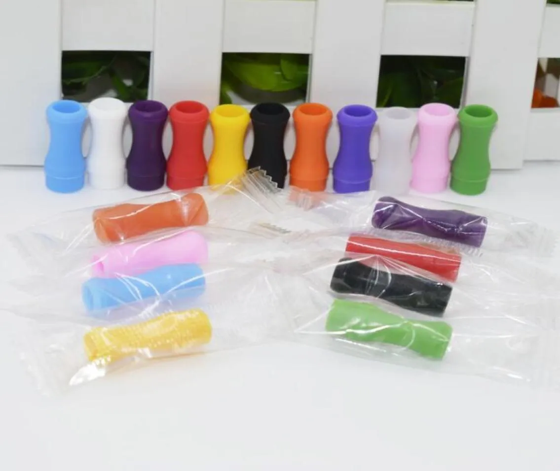 510 Silicone Mouthpiece Cover Drip Tip Disposable Colorful Silicon Testing Caps Rubber Short Test Tips Tester Cap for RDA Tank Ato2242810