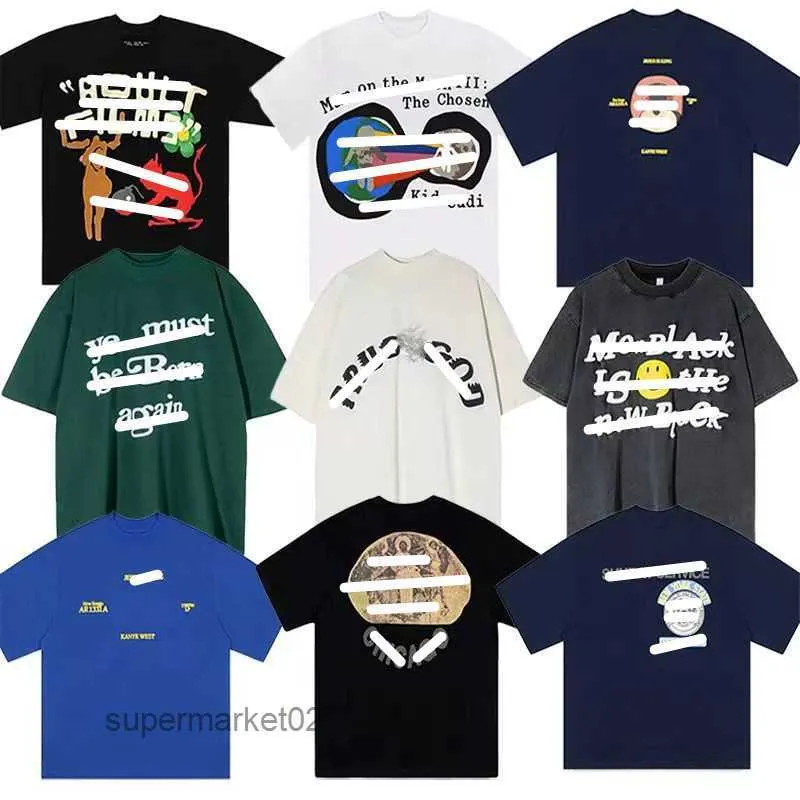 2023 Designer Kanyes Classic Mens T-shirts Peace Dove Womens Fashion High Street Tshirts Printing Cloth Make Craft Short Sleevebmtc