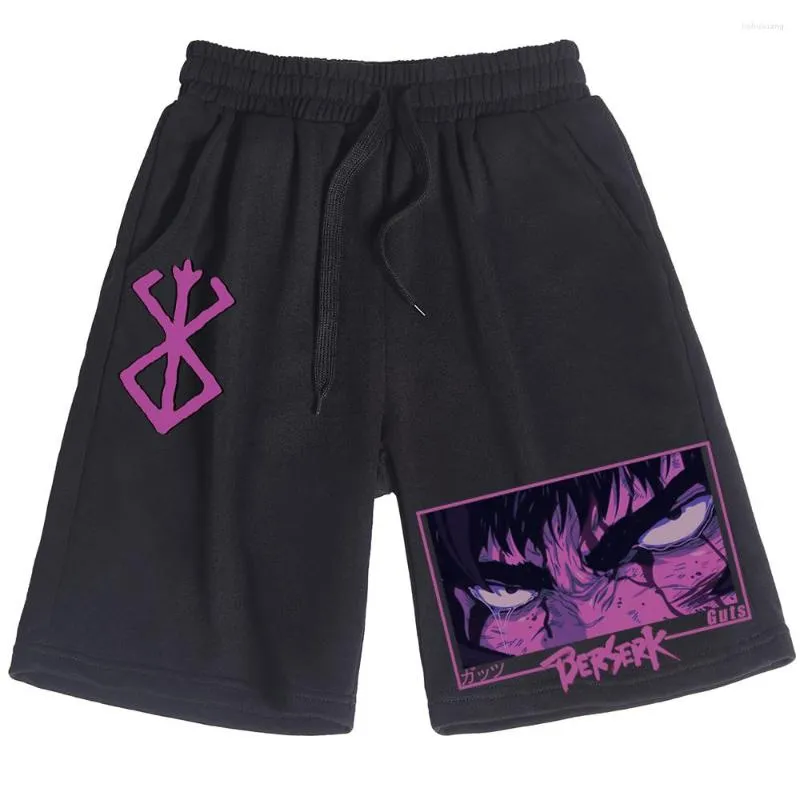 Herr shorts anime herr berserk tarmar tryck fitness träning kroppsbyggande korta byxor man jogging träning sport unisex