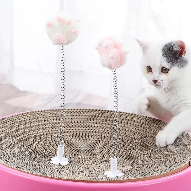 Cat Toys Scratcher Wand Interactive Toy Cute borttagbar kattunge teaser skrapa roligt spel
