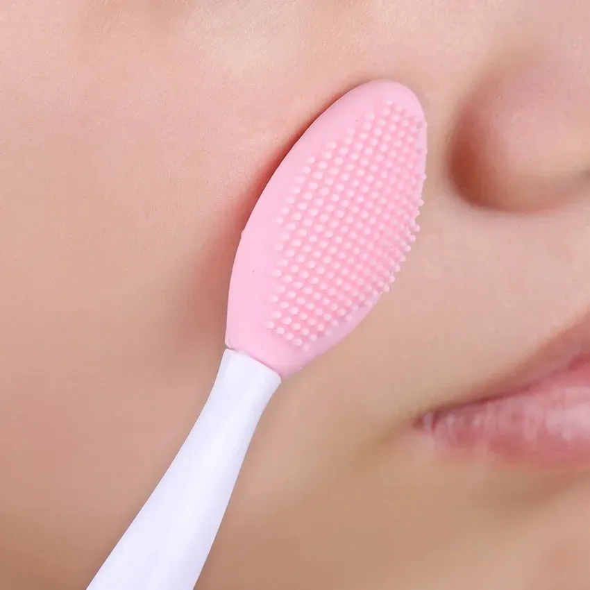 Schönheits-Hautpflege-Wäsche-Gesichts-Silikon-Bürste Peeling-Nasen-saubere Mitesser-Entfernungs-Bürsten-Werkzeuge mit Ersatzkopf
