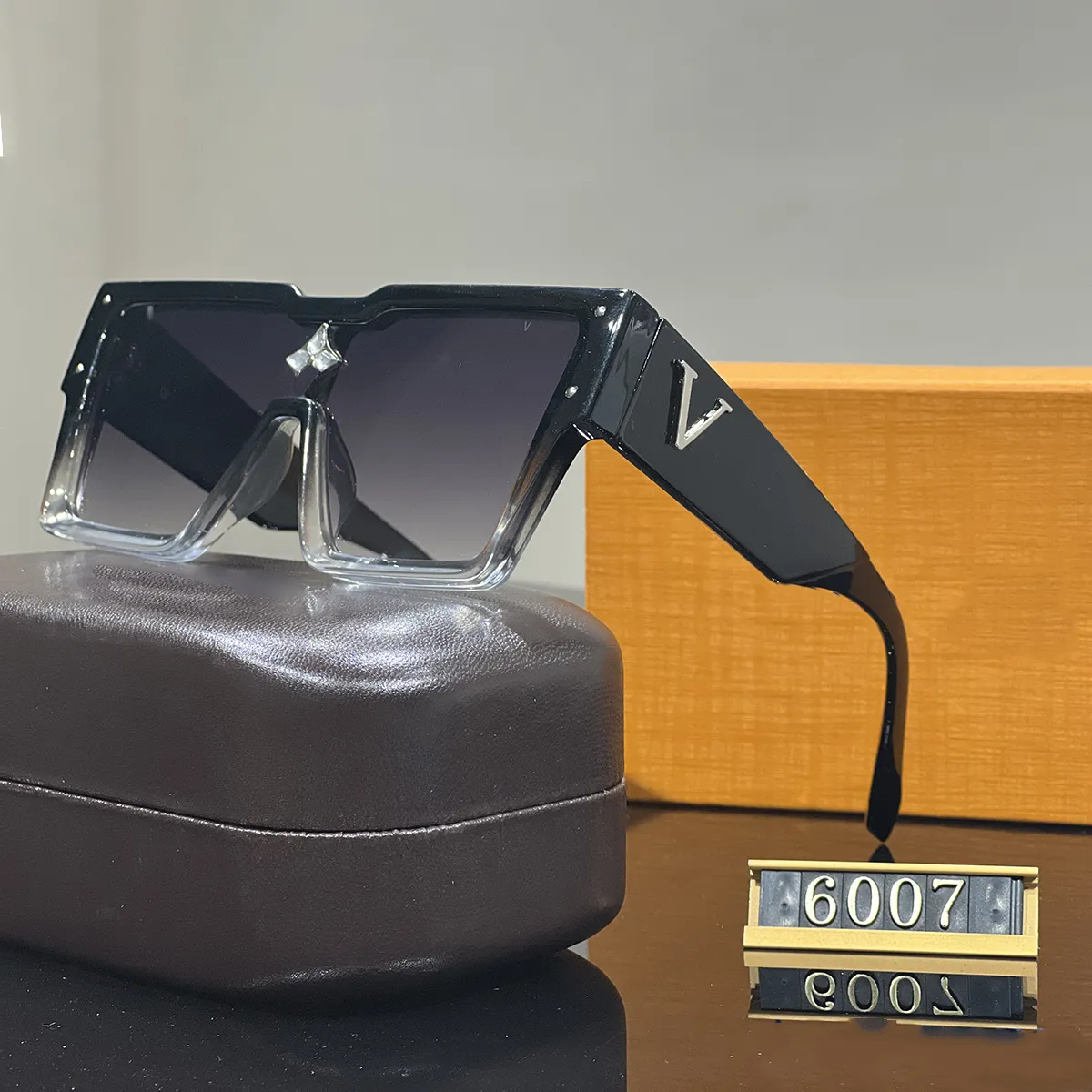 Herren-Designer-Sonnenbrille mit Box-Sonnenbrille für Damen, Hip-Hop, Luxus-Klassiker, modisch, passend zum Fahren, Strand, Schattierung, UV-Schutz, polarisierte Brille, Geschenk