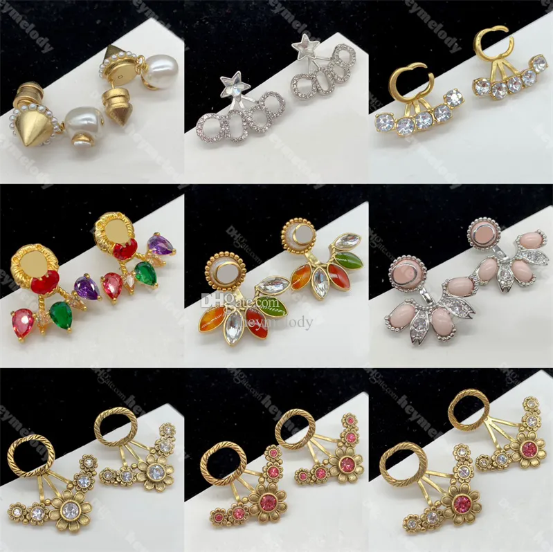 Boucles d'oreilles Vintage en diamant pour femmes, boucles d'oreilles en forme de fleur, de styliste, en forme d'éventail, en cristal, cadeau d'anniversaire pour amoureux