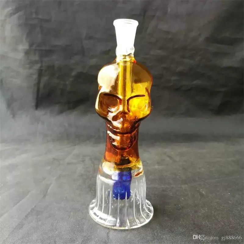 Cachimbas Hueso pipa de agua bongs de vidrio accesorios Tubo colorido Fumar Tubos de vidrio curvo Quemador de aceite