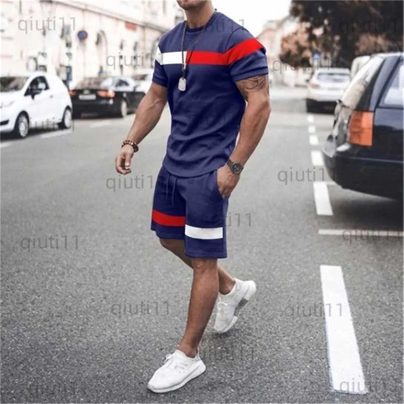 Survêtements pour hommes Costume de sport pour hommes Mode Solide Couleur Casual Plus Size Survêtement Hommes Vêtements d'été Lâche Homme Shorts Ensembles Deux Pièces Ensemble 220610 T230321