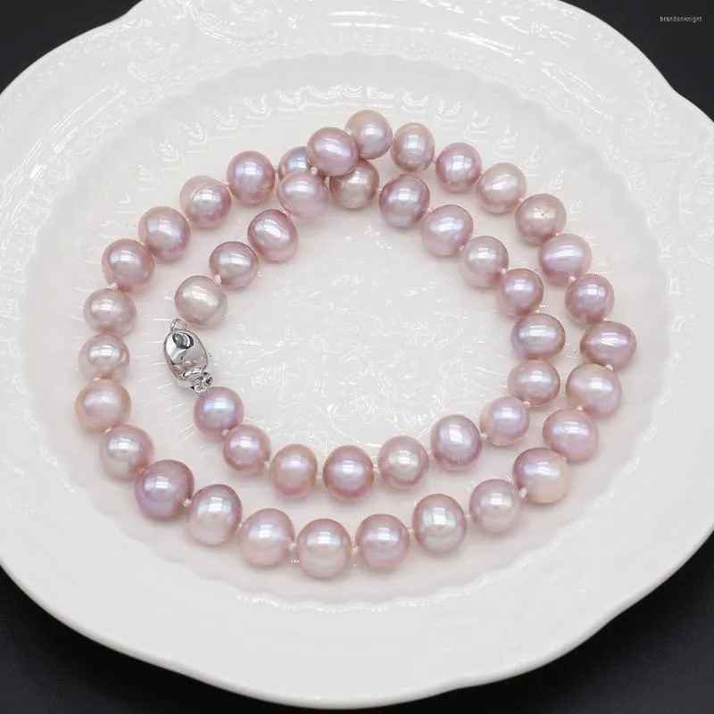Halsband 2023 Natürliche Perlenketten 9-10mm Süßwasserperlen Halsreifen Schmuck Für Frauen Verlobungsgeschenk