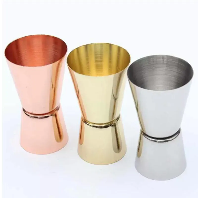 15/30ML Double Head Measuring Cup Gold Stainless Steel Bar Cocktail Measuring Cups Jigger Liquor Measuring Cup Customizable