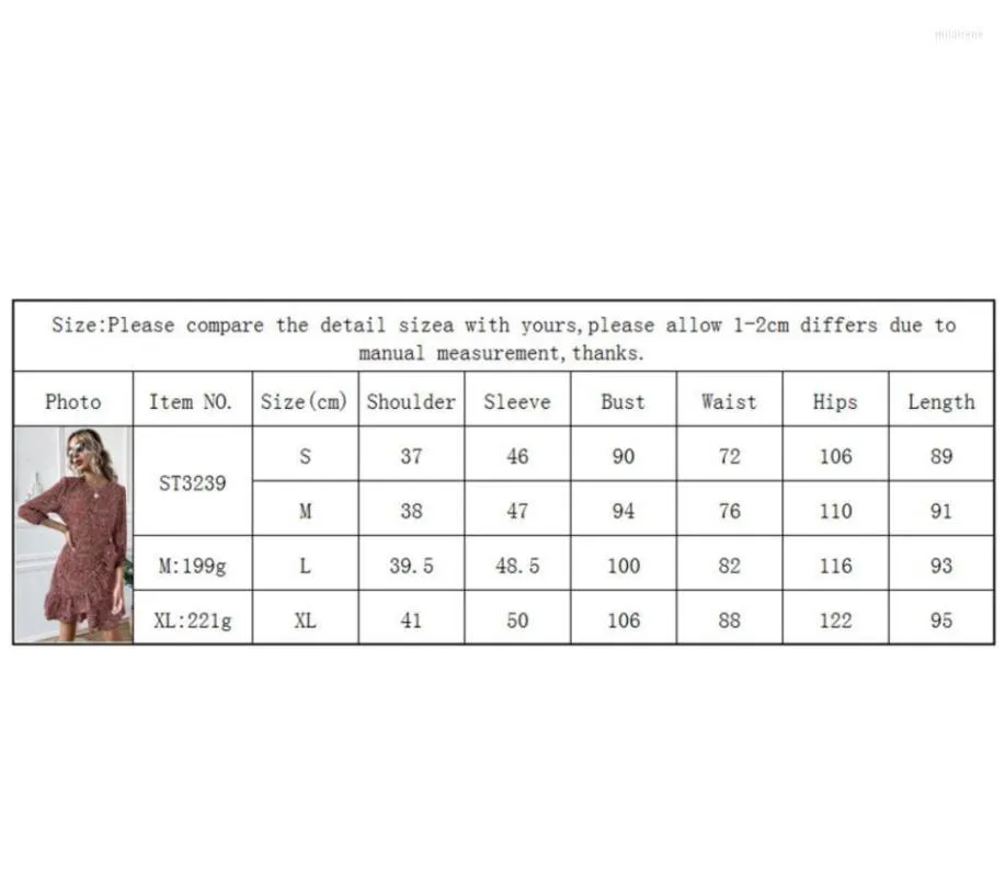 Casual Dresses Women's Medium Length Printed Dress Long Sleeve Ruffled Hem Irregular Derss With Invisible Back Zipper