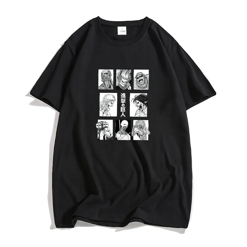 Heren T-shirts AOT-aanval op Titan T-shirt Anime Cotton Shingeki No Kyojin T-shirt Japanse stijl Eren Yaeger Ackerman Kiss Tshrit 230321