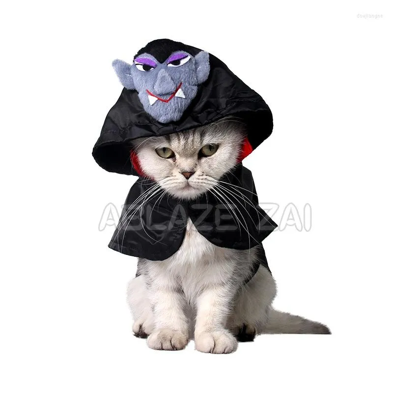 Cat Costumes Pet Costume Dog Halloween Funny Hooded Clothes Ghost Festival Winter Warm Clothing Coat Jacket Cute Lovely Party