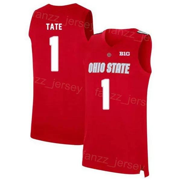 Ohio State Buckeyes College Basketball Jersey D Angelo Russell 0 Evan Turner 33 Keita Bates Diop 1 Jae Sean Tate Marc Loving University Sewing