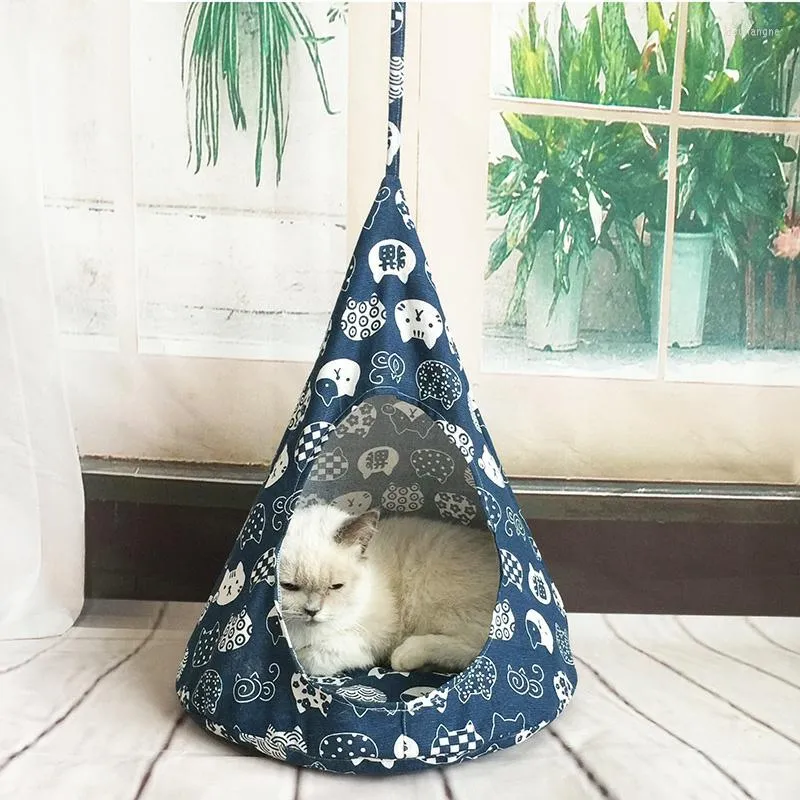 Chat Lits Hamac Lit Panier Confortable Cage À Balançoire Créative Avec Coussin Doux Coton Pet Maison Suspendue