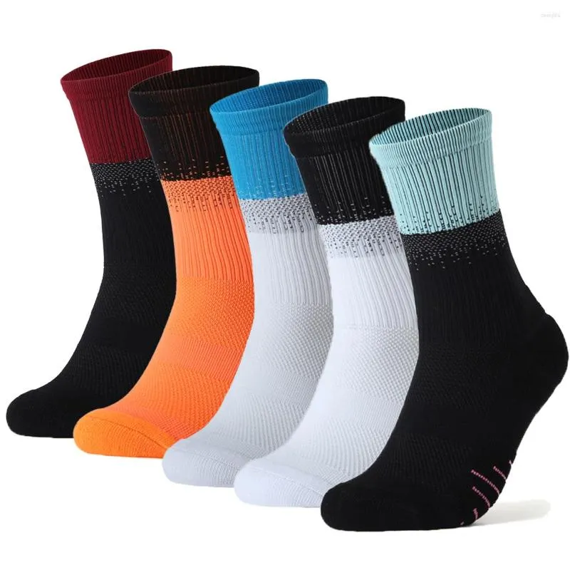 Sports Socks Performance Athletic Crew Men Sport Cycling Riding Sock Colorful Backable Basketball Running