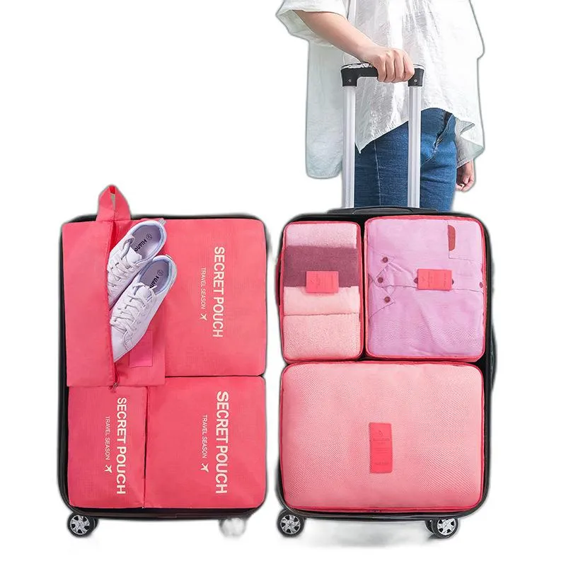 Set Organizer Valigia 7 Pezzi - Sacchetti Compressione Salvaspazio Per Viaggi, Nero - Foto 6