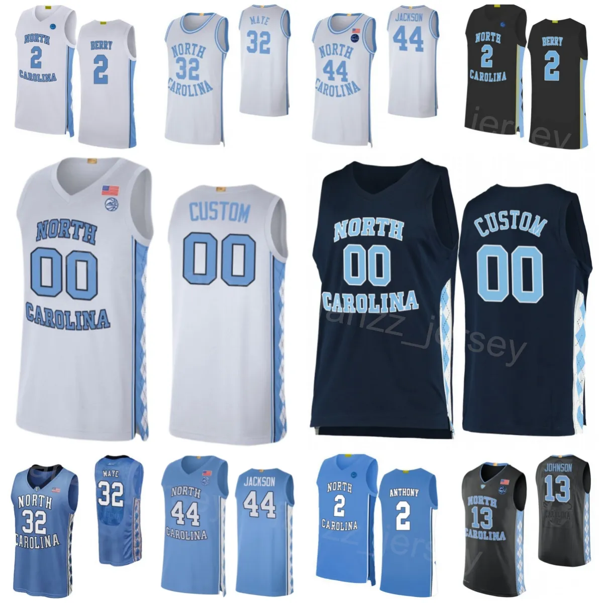Save Big on Bulk North Carolina Basketball Jersey North Carolina Tar Heels  32 Luke Maye Jersey College Basketball Joel Berry II 44 Justin Jackson 