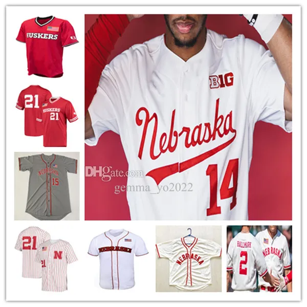 Ncaa College Baseball Jersey Nebraska Cornhuskers Caleb Clark Shay Schanaman Alex Gordon Brice Matthews Charlie Fischer Josh Caron Dylan Carey Everitt Anderson