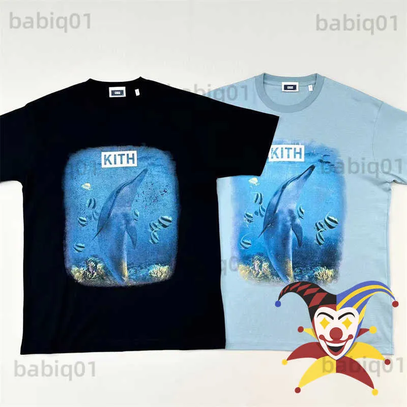 T-shirts Hommes Dolphin Print Kith T-shirt Hommes Femmes 1 1 Meilleure qualité surdimensionnée à manches courtes Casual T-shirt Tee Tops T230321