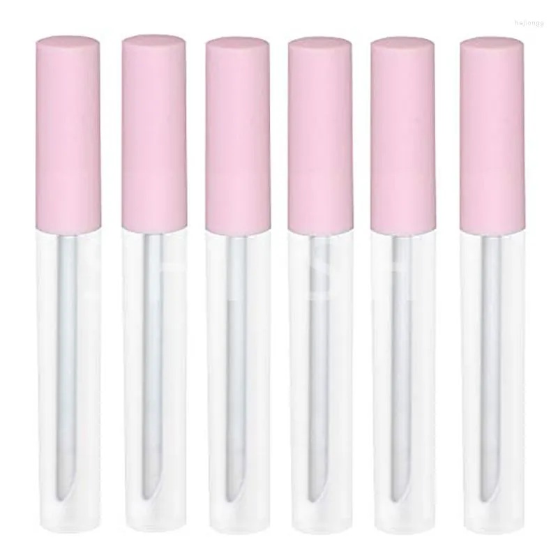 Botellas de almacenamiento, 30 Uds., Mini tubos de brillo de labios vacíos, viales, contenedor de muestra de lápiz labial recargable, herramienta cosmética DIY, rosa esmerilado