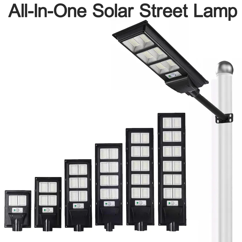 100W - 600W LED Solar Street Light Fjärrkontroll trädgårdsgård basket utomhus IP65 Vattentät säkerhet översvämningsljus Crestech