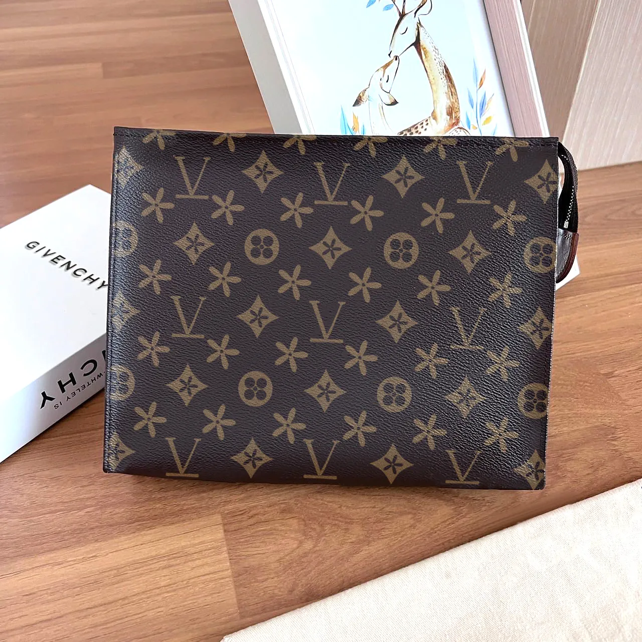 borsa per il trucco M46037 POCHE TOILETTE lavoro cosmetico di grande capacità Borse da donna da uomo Designer di lusso Borsa tote in vera pelle Borse a tracolla con busta con pochette a spalla