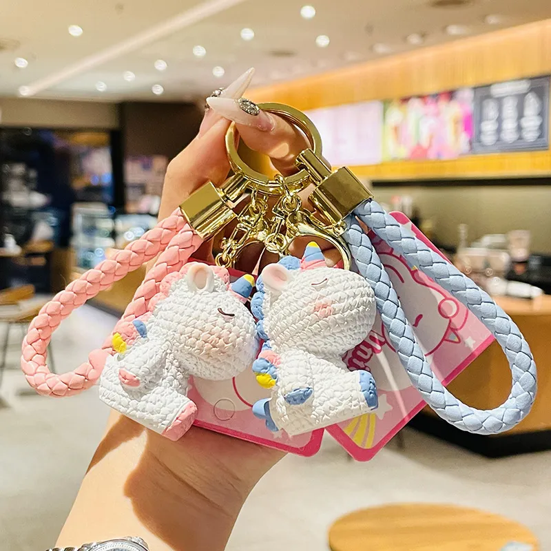 INS Trend Fashion Style Keychain fofo unicorn Keychain pendente Carchain Bag Decoration Jóias Acessórios Creative Holiday Gifts