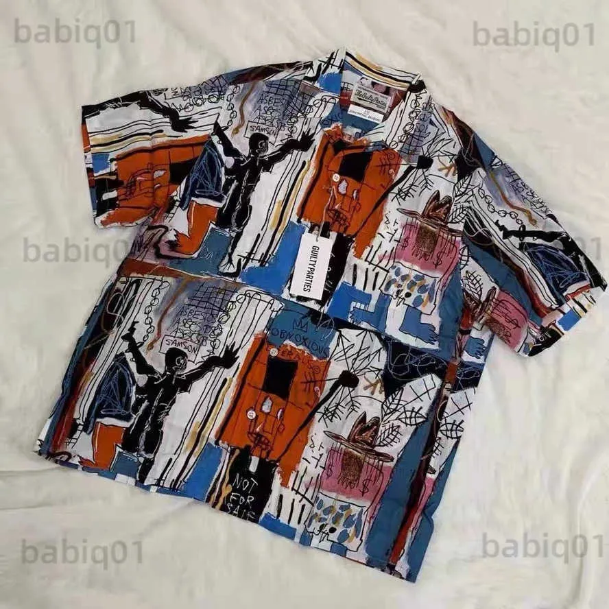 トップス WACKO MARIA Abstract Graffiti Art Print トップス WACKO MARIA ABSTRACT GRAFFITI PRINT L01 White Water