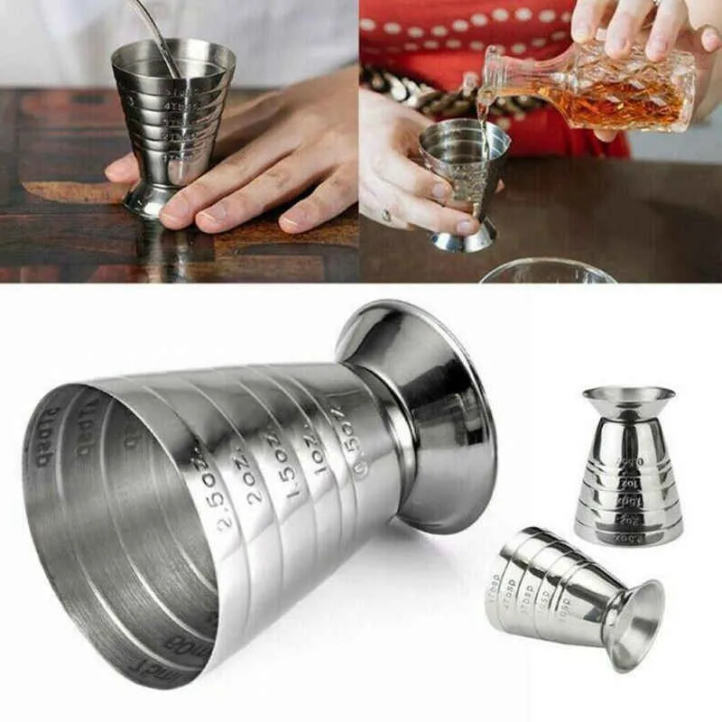 Jigger de barra de cóctel, taza medidora de acero inoxidable, mezclador de bebidas de cóctel, diseño japonés, accesorios para Bar de fiesta en casa, barman